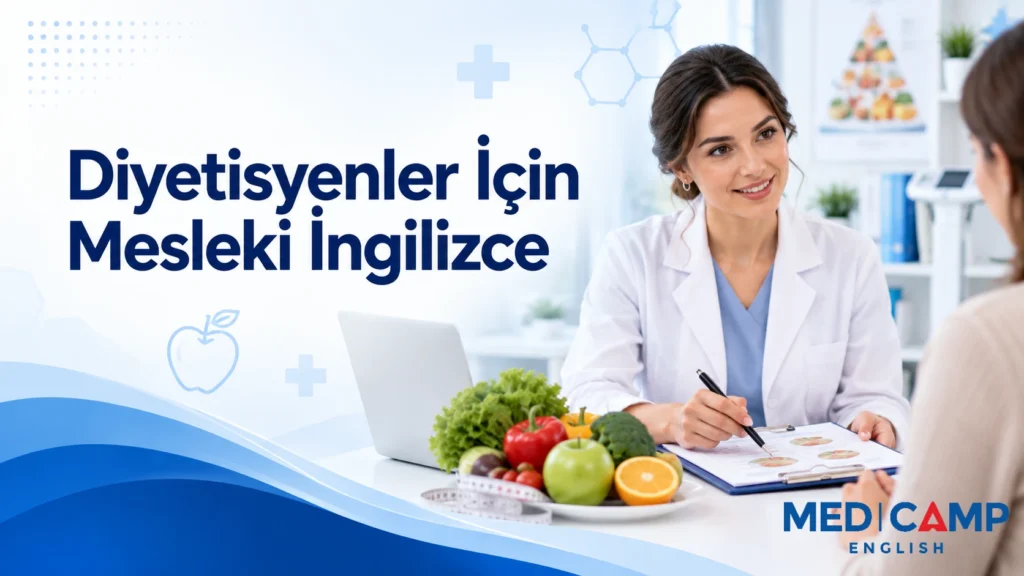 Diyetisyenler İçin Mesleki İngilizce konulu blog kapak görseli
